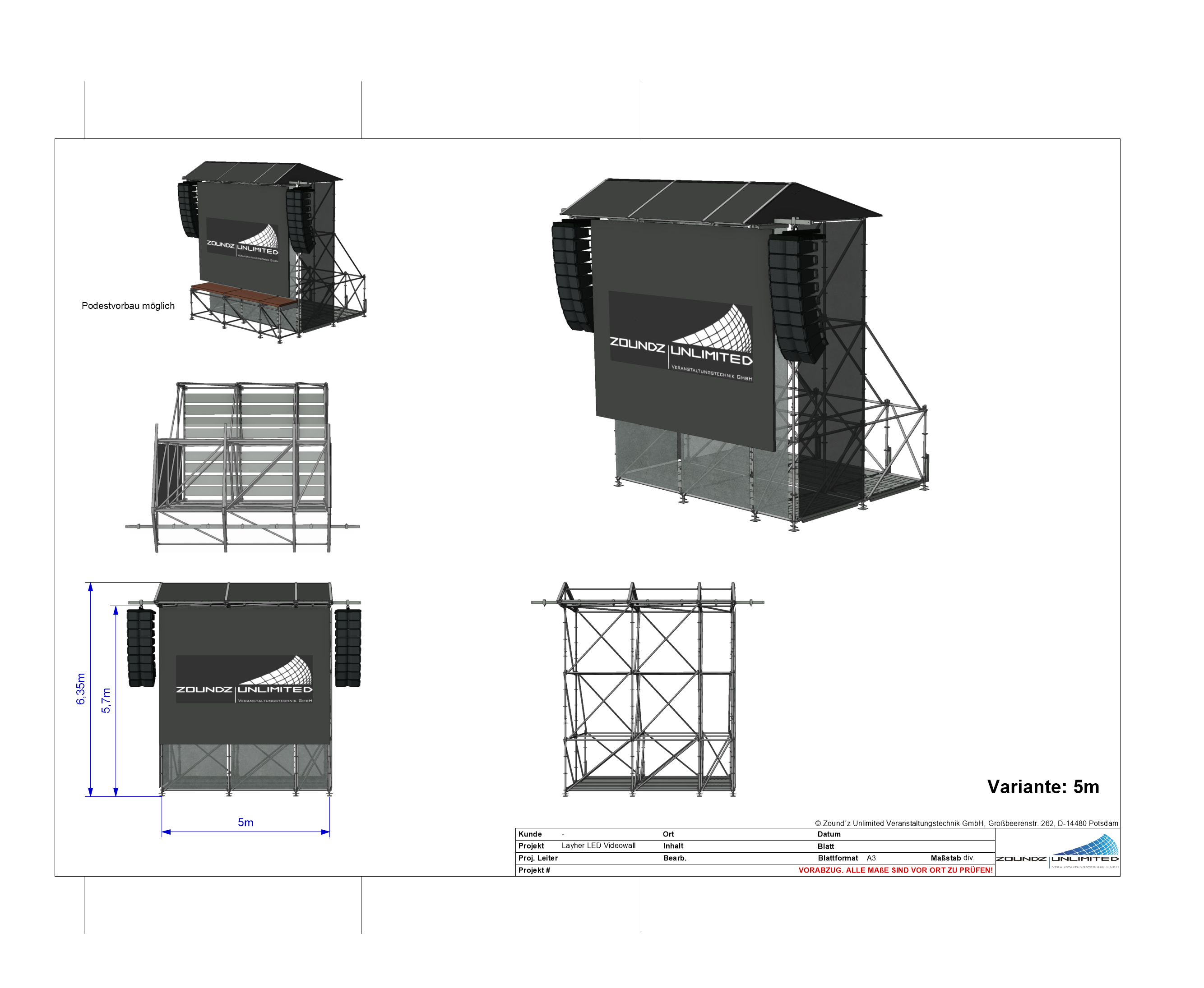 Variante 5m- Layher LED-Wand System Layher LED-Wand System