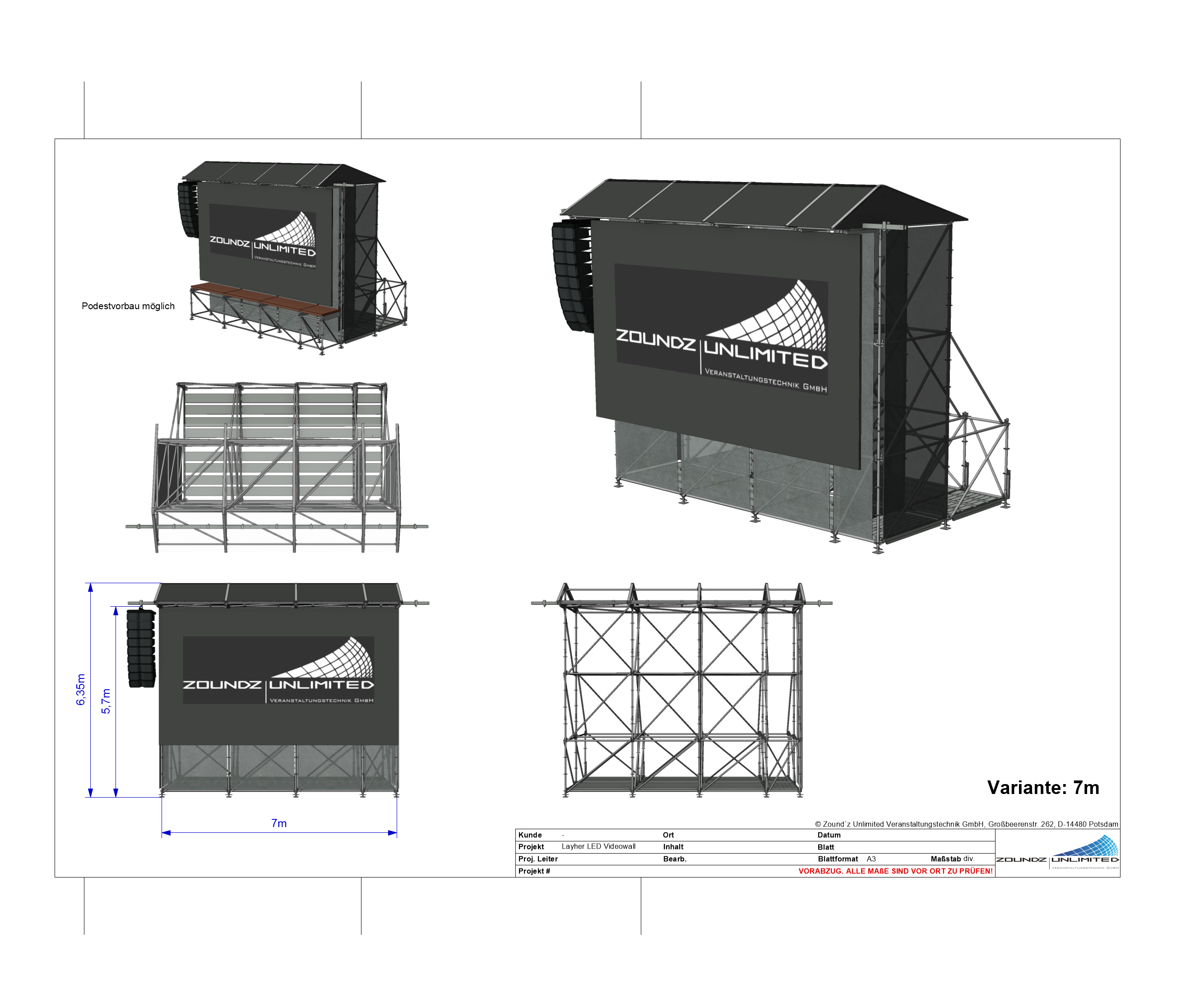 Variante 7m- Layher LED-Wand System Layher LED-Wand System